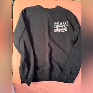 Miami Graphic Black Sweater